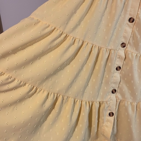 Yellow Button Down Dress - Picture 4 of 4